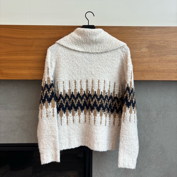 NWOT J.CREW Fair Isle johnny-collar sweater in bouclé yarn, Size XS - Picture 12 of 16